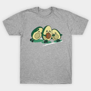 Avocados Have Guts to Play Football, Funny Graphic T-Shirt